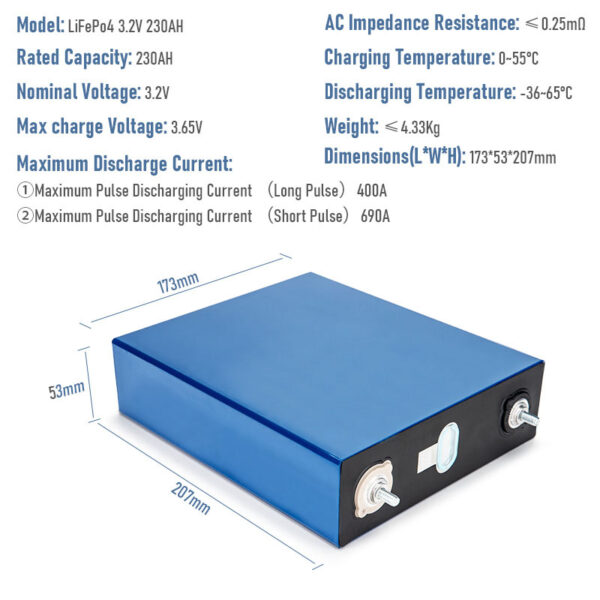 CALB 3.2V 230AH LIFEPO4