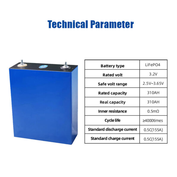 Basen 3.2V 302Ah CATL LiFePO4 Rechargeable Deep Cycle Batteries Prismatic Lithium Ion Lifepo4 3