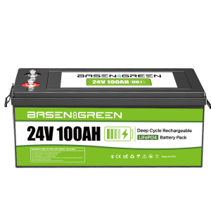 EU stock 24V 100ah LiFePO4 Battery Built-in 100A BMS with Bluetooth