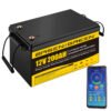 Basen 12V 200Ah LiFePo4 Battery Pack Power Station Deep Cycles Life with BT