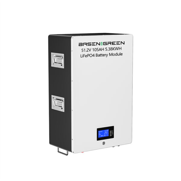 Basen Powerwall 51.2V 48V 105ah LiFePO4 Battery Pack Wall Mounted 6000 Cycles Times