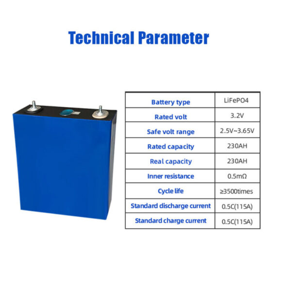 EVE 230AH LiFePO4 Battery Cells Deep Cycles Rechargeable 3.2V Battery For RV EV Solar System5 e1666764148951