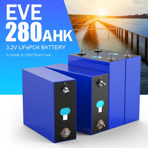 EVE 3.2V 280Ah Lifepo4 Lithium Ion Prismatic Battery