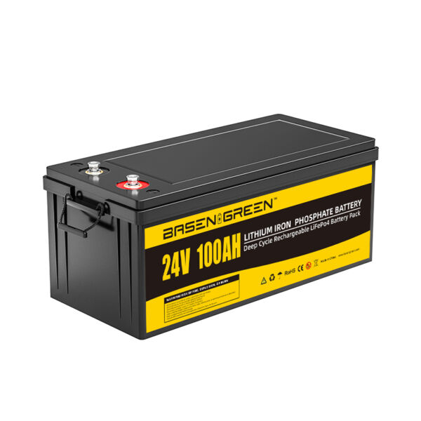 Basen 24V 100ah LiFePO4 Lithium Iron Battery Deep 5000 Cycle Times