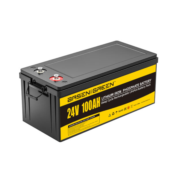 Basen 24V 100ah LiFePO4 Lithium Iron Battery Deep 5000 Cycle Times