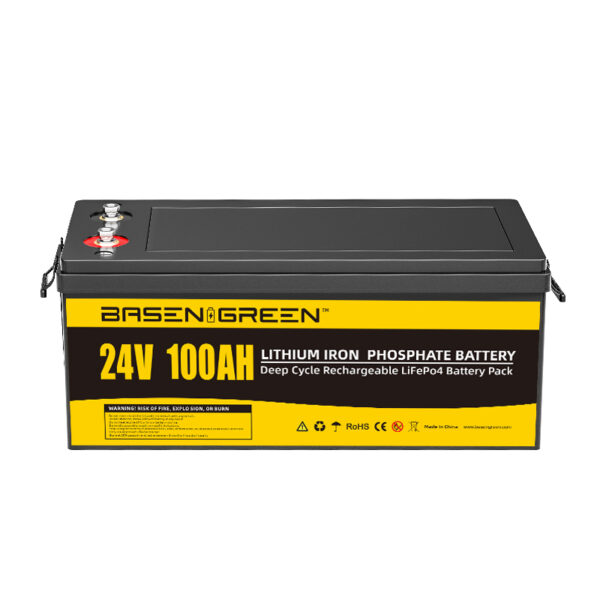 Basen 24V 100ah LiFePO4 Lithium Iron Battery Deep 5000 Cycle Times