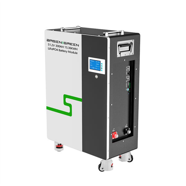 Basen Powerwall 51.2V 48V 304ah LiFePO4 Battery Pack Wall Mounted 6000 Cycles Times