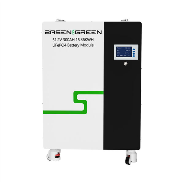 Basen Powerwall 51.2V 48V 304ah LiFePO4 Battery Pack Wall Mounted 6000 Cycles Times