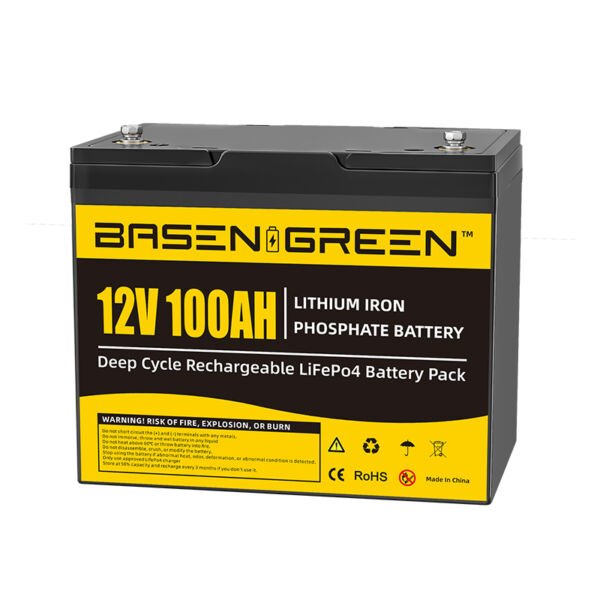 12V 100Ah Lifepo4 Rechargeable Battery Pack 5000 Times Cycles