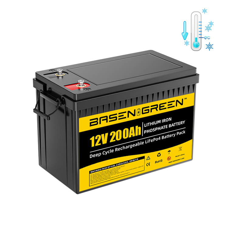 EU Stock 12V 200Ah 100A BMS LiFePo4 Battery Pack with Bluetooth