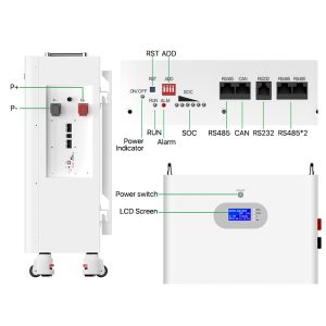 (ما قبل البيع) مخزون الاتحاد الأوروبي · 51.2V 230ah 11.7KWh حزمة بطارية مثبتة على الحائط LiFePO4