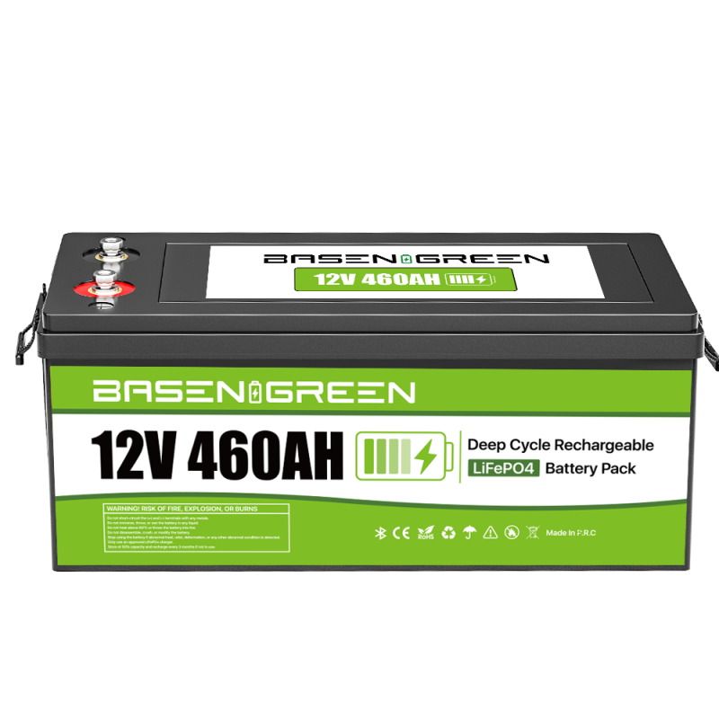 EU Stock 12V 460ah LiFePO4 Battery Built-in 200A BMS with Bluetooth