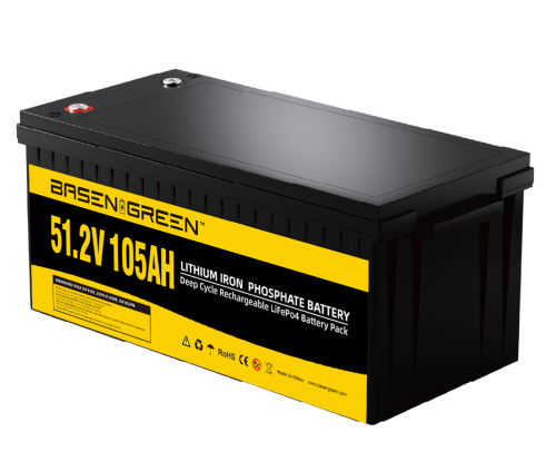 51.2V 105ah LiFePO4 Bateria integrada 200A BMS com Bluetooth