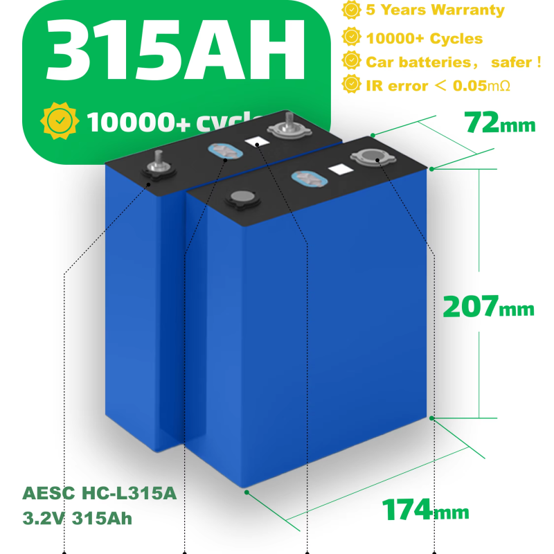 EU stock Envision 3.2V 315Ah Lifepo4 Battery Cell 10000 Times Deep Cycle