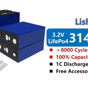 مخزون الولايات المتحدة الأمريكية 3.2V بطارية Lishen Lifepo4 سعة 314 أمبير/ساعة، دورة عميقة 8000 مرة، مناسبة لأنظمة الطاقة الشمسية، السيارات الكهربائية، المركبات الترفيهية