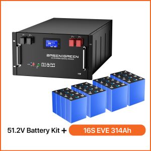 2(1)(1) USA STOCK 48V 300Ah JK BMS Battery Pack DIY Kit with 16s EVE 314Ah Active balance Battery Pack