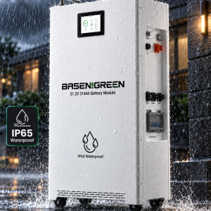 暴雨中的ip65防水电池柜 51.2V 314ah 16KWh Wall Mounted Battery Pack LiFePO4